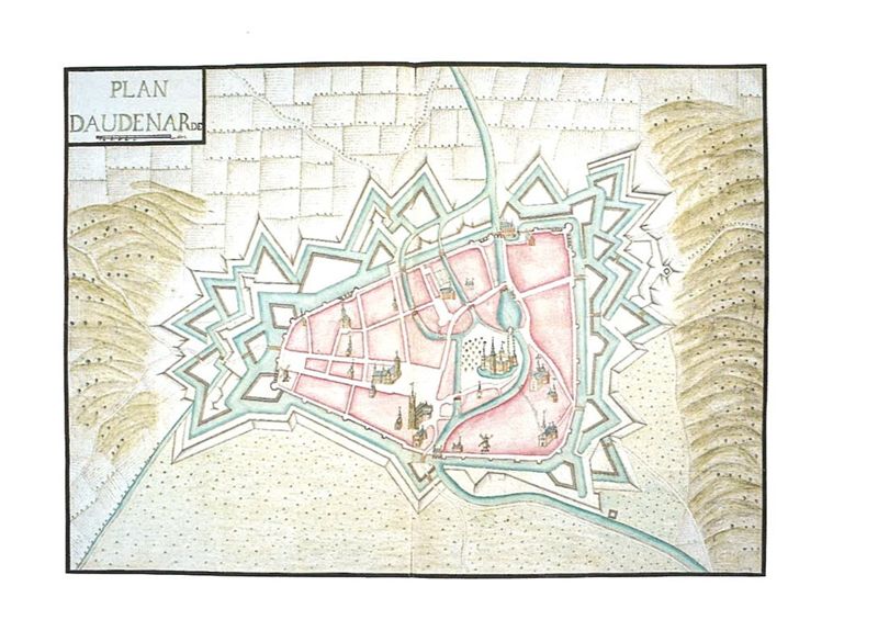 Plan d'Audenarde (belgique) Fin XVIIe siècle (2F 124 n° 7)