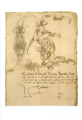 Vignette du livre de coutumes de Jeanne de Bressolles, 1513-1515, (102 J 244)