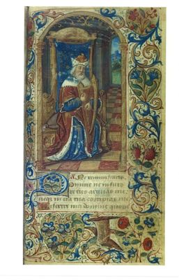 Le Roi David. Livre d'Heures à l'usage de Bourges, (XVe siecle)