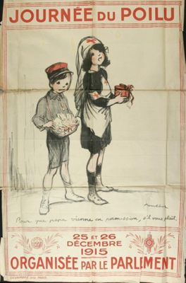 Francisque Poulbot, Journée du Poilu, 1915.