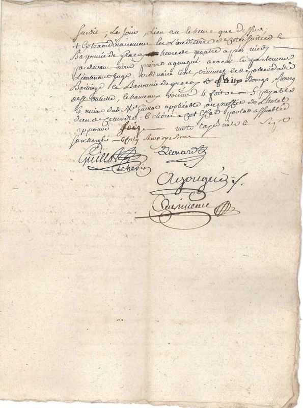 Délibération  de la commune de Graçay, 30 juillet 1789 (p. 3).