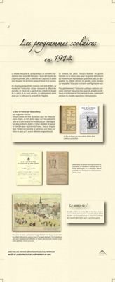 Visuel panneau d'exposition : L'école en guerre