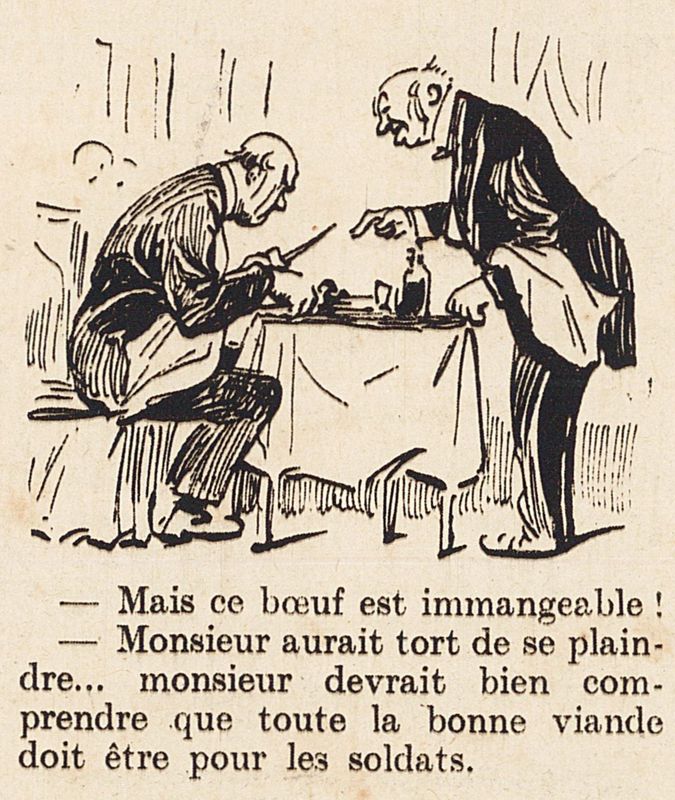 La bonne viande est pour les soldats