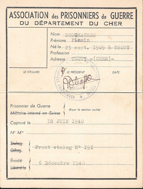 Firmin Deschâtres : Soldat, prisonnier, évadé, passeur