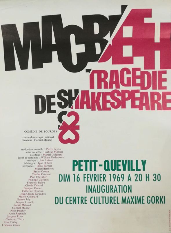 Shakespeare à la maison de la culture de Bourges