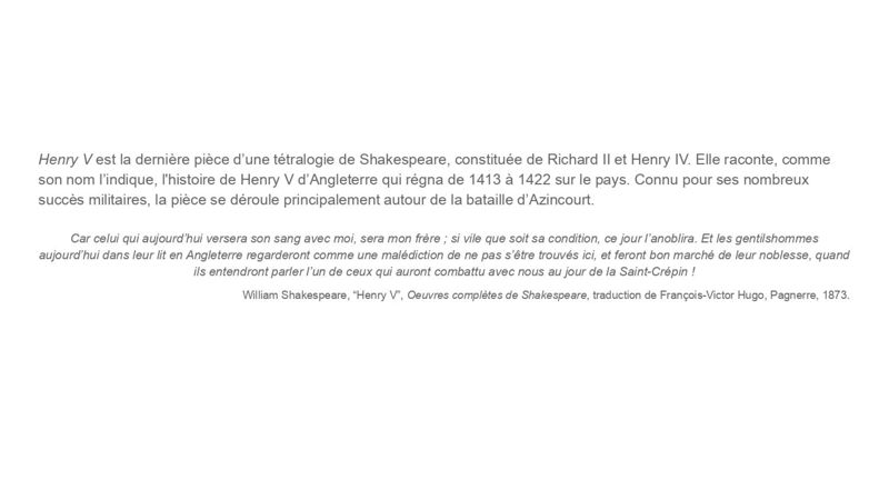 Jean-Louis Benoît et Henry V (1999)