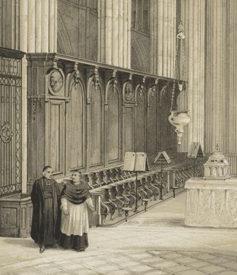 Extrait d'une lithographie de Bachelier, vers 1840 (AD du Cher, 4 Fi).