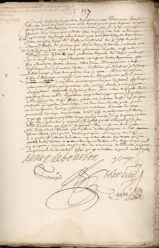 Quittance de Jean Lejuge au prince de Condé (AD du Cher, E 2413, fol. 157)