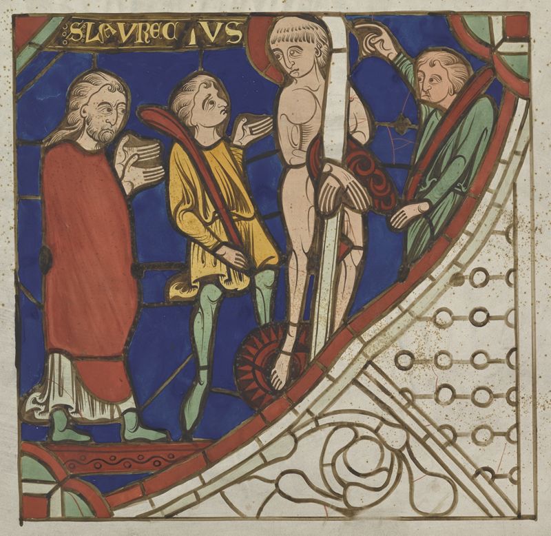 Relevé aquarellé d’un vitrail à restaurer par Étienne Thévenot. Ministère de la Culture (France), Médiathèque du patrimoine et de la photographie, 82/18/1004, 81240 (11)