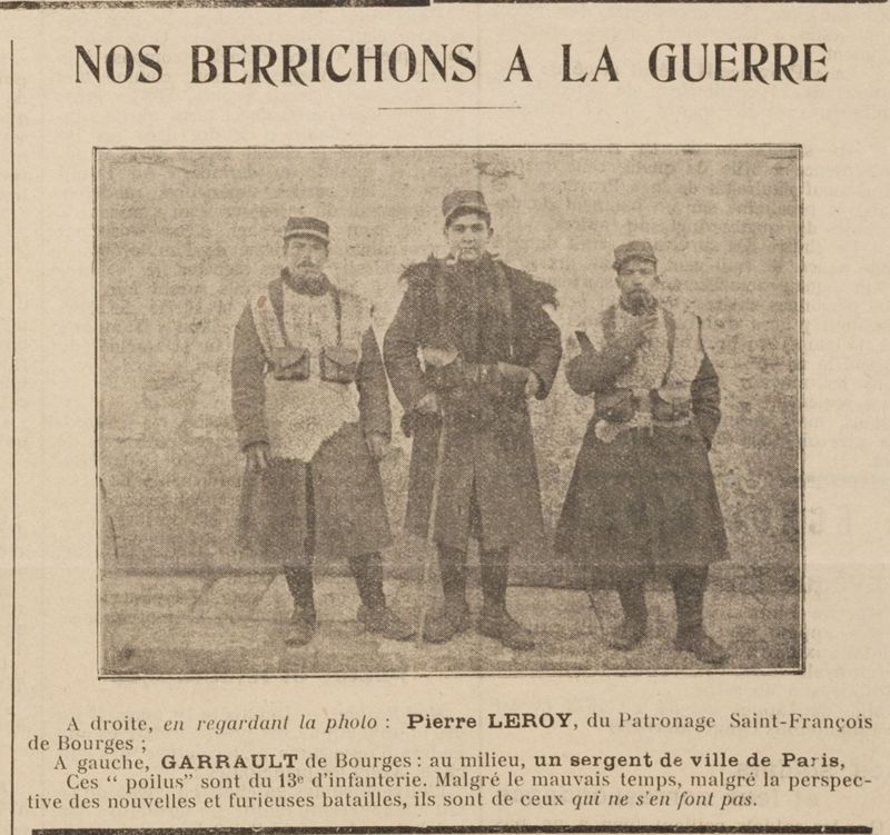 Bourges et les habitants du Cher pendant la Première Guerre mondiale (1914-1918). 