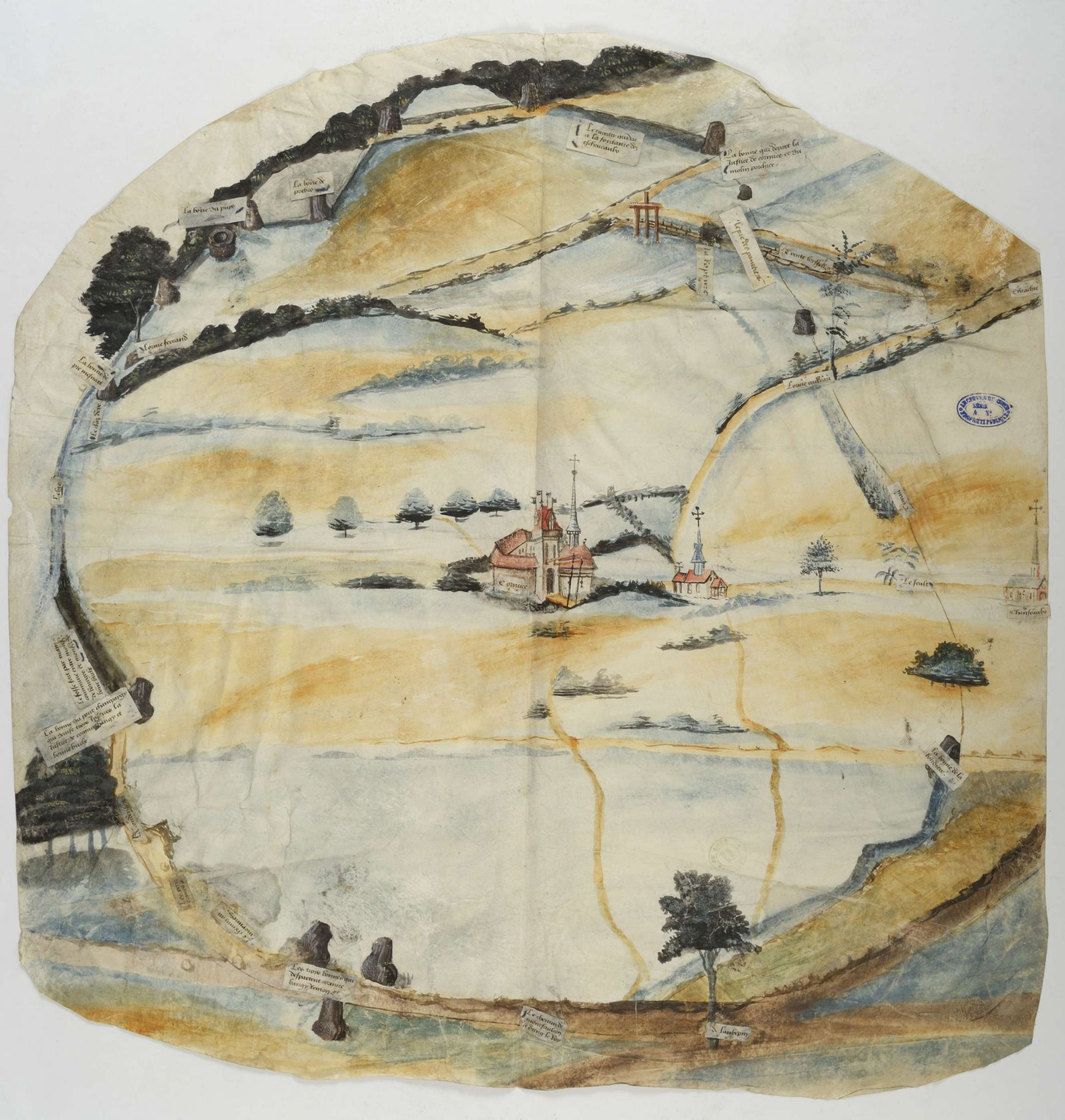 "Pourtraict de la terre de Cornusse", 1477 (AD Cher, G 101 bis)