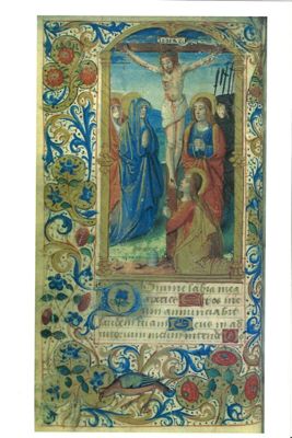 La Crucifixion. Livre d'Heures à l'usage de Bourges, (XVe siècle)