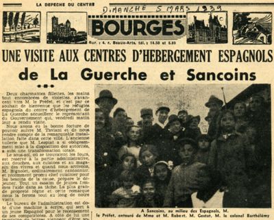 La Dépêche du Centre du 5 mars 1939 (cote 1 Z 67) 