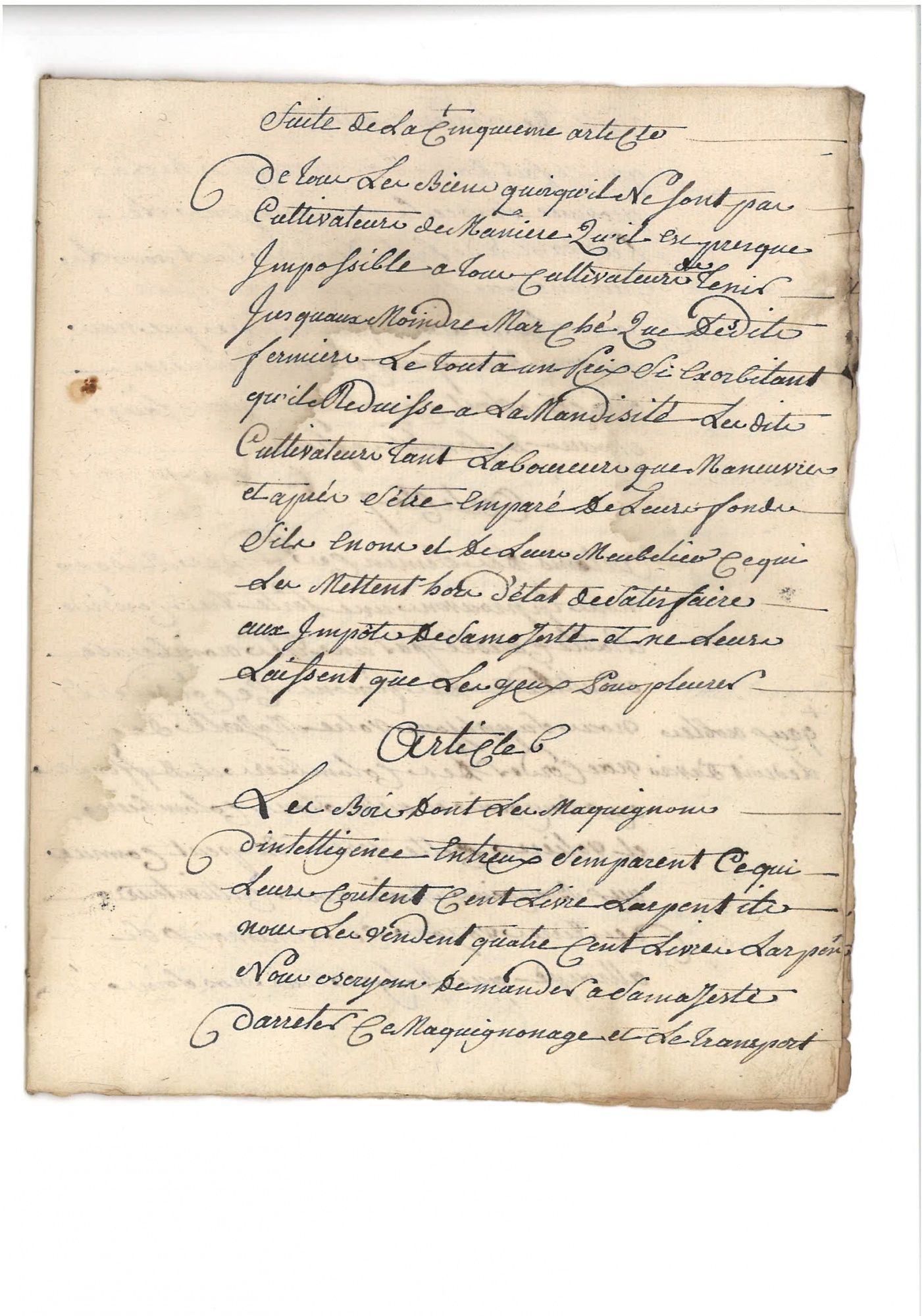 Cahier de doléances de Berry-sur-Yèvre (Marmagne, Cher) (p. 3).