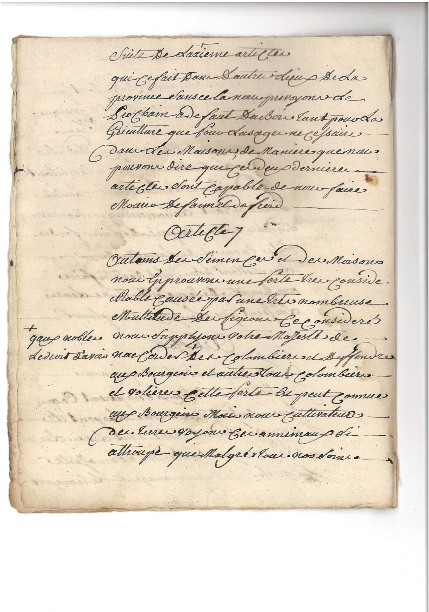 Cahier de doléances de Berry-sur-Yèvre (Marmagne, Cher) (p. 4).