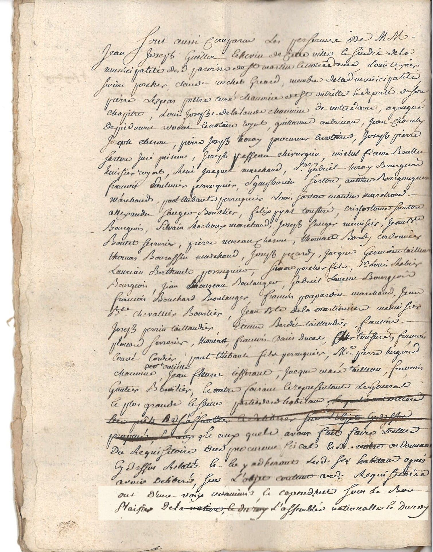 Délibération des habitants de Graçay, 12 août 1789 (p. 2).