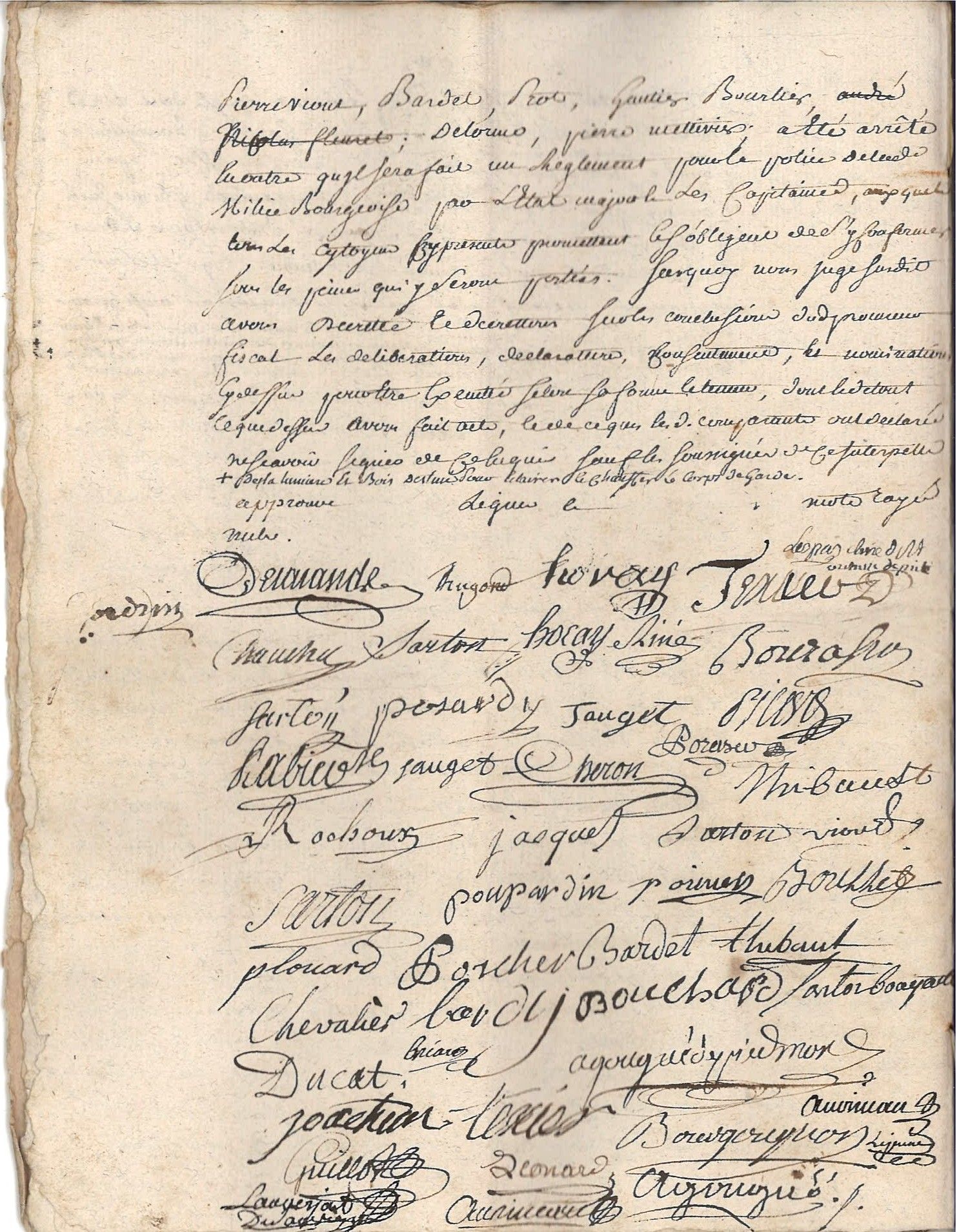 Délibération des habitants de Graçay, 12 août 1789 (p. 4).