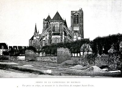 Bourges, Abside de la Cathédrale, 1870.