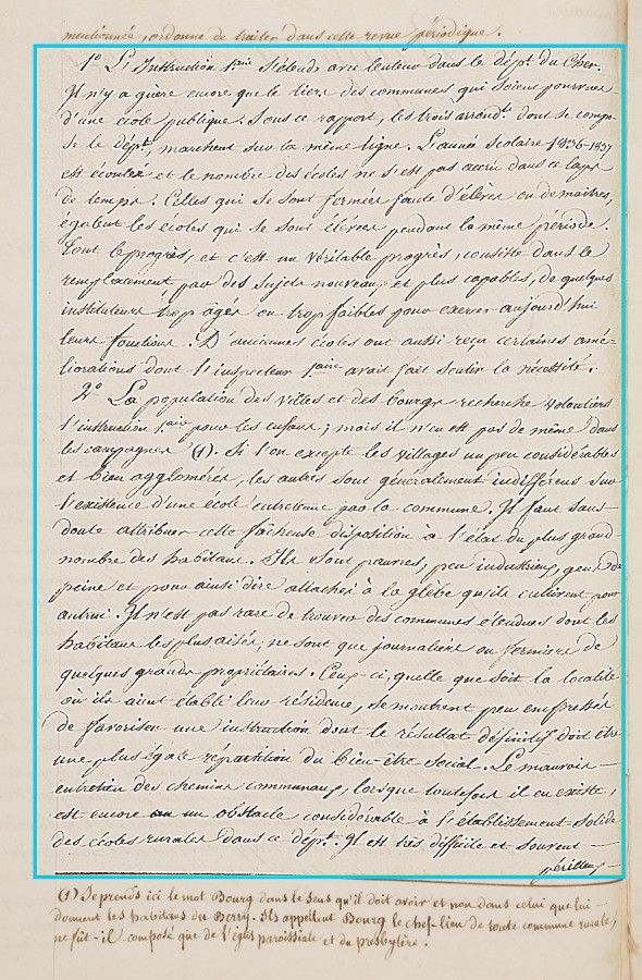 La lente progression de la scolarisation des enfants du Cher