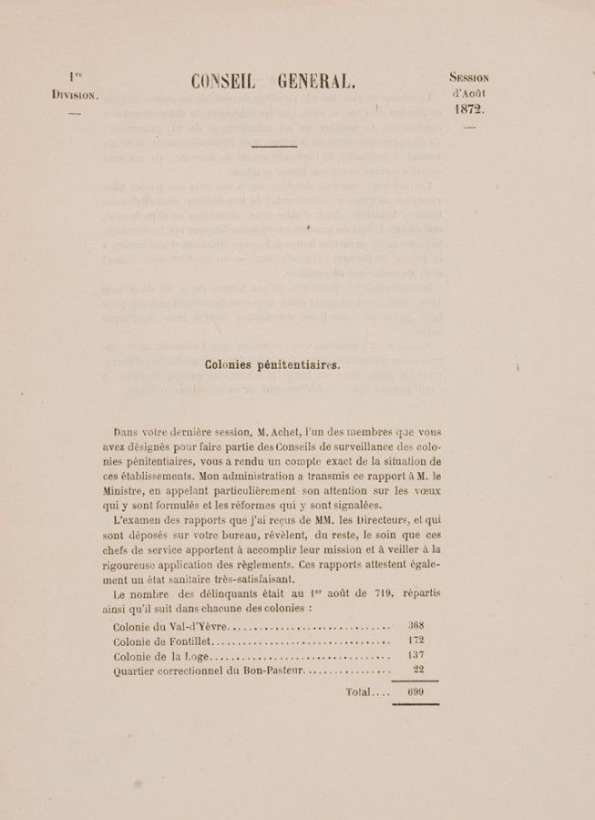 Les prisons rurales du Cher et " le Bon Pasteur " à Bourges