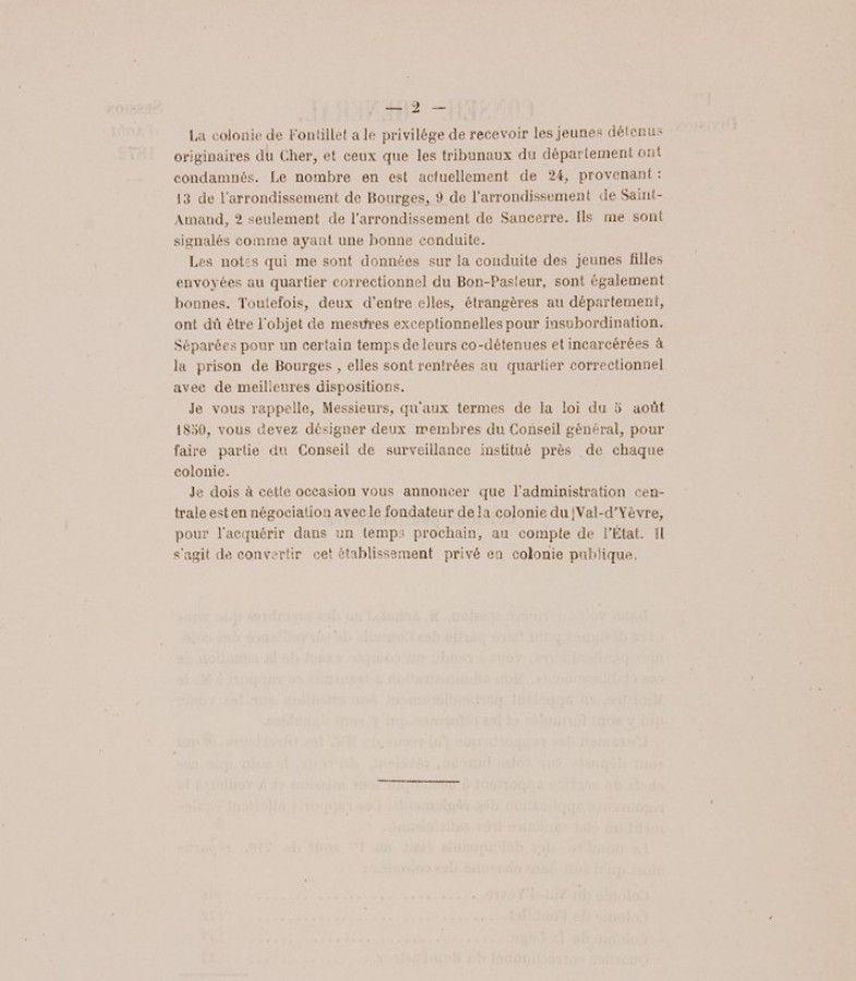 Les prisons rurales du Cher et " le Bon Pasteur " à Bourges