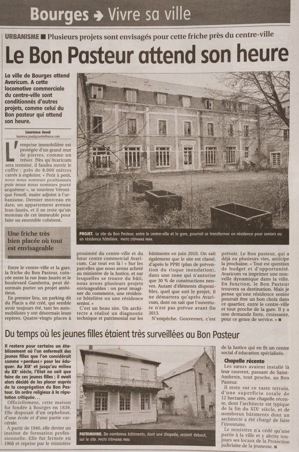 Les prisons rurales du Cher et " le Bon Pasteur " à Bourges