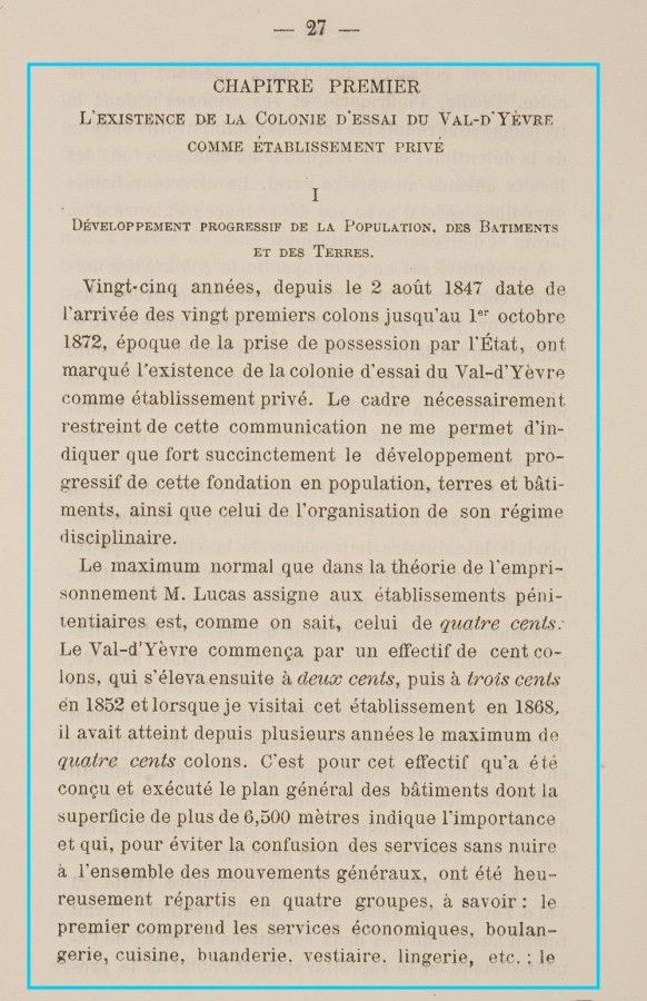Une des plus grandes colonies pénitentiaires de France