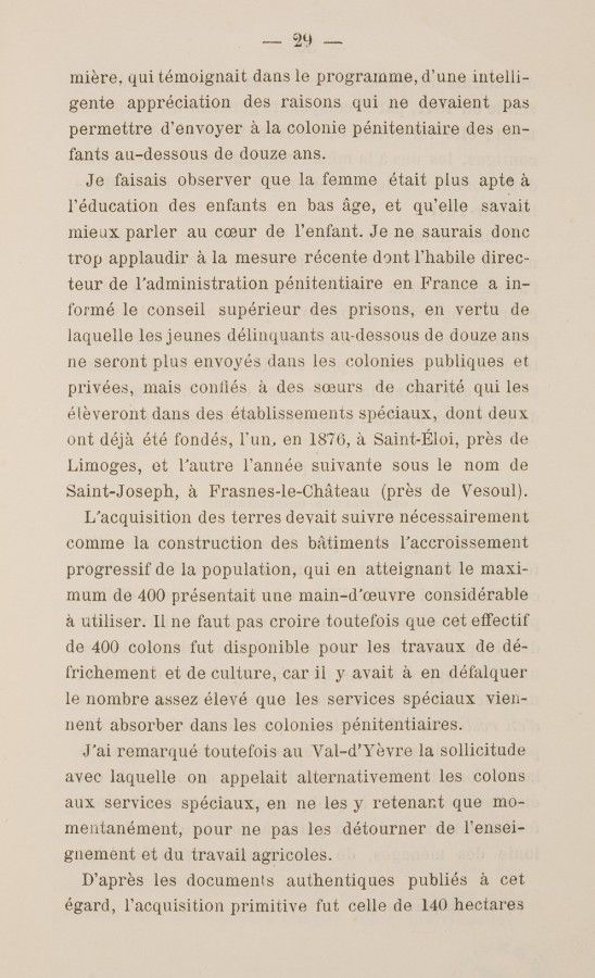 Une des plus grandes colonies pénitentiaires de France