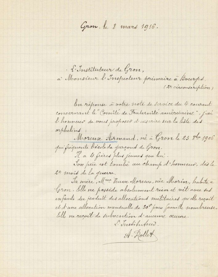 La mobilisation des enfants à l'arrière