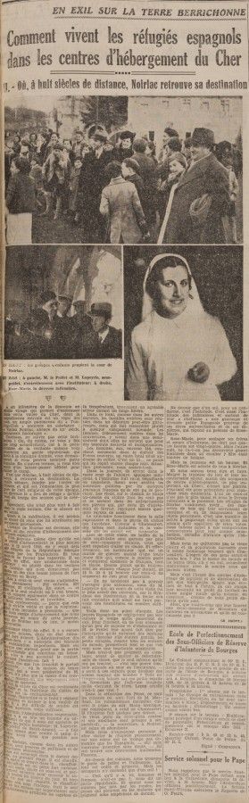 L'arrivée massive de réfugiés espagnols dans le Cher en 1939