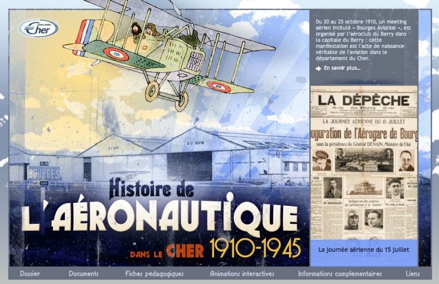 1910-1945 : Histoire de l'aéronautique dans le Cher