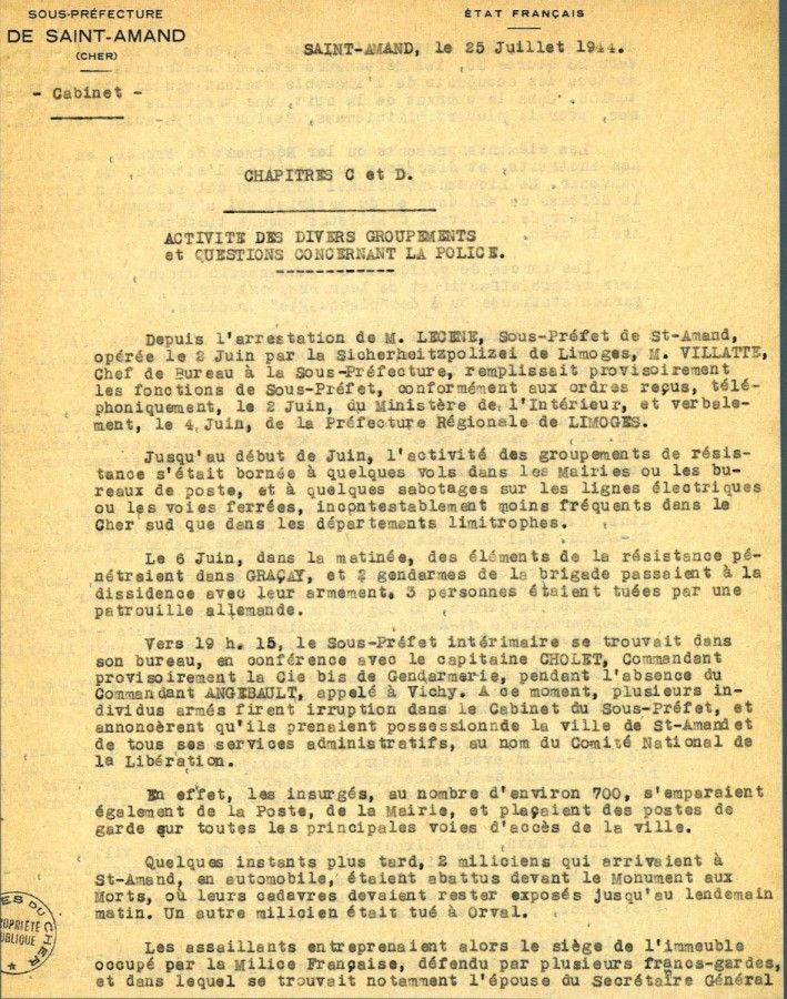 4a. Préparer la Libération du Cher ou la combattre