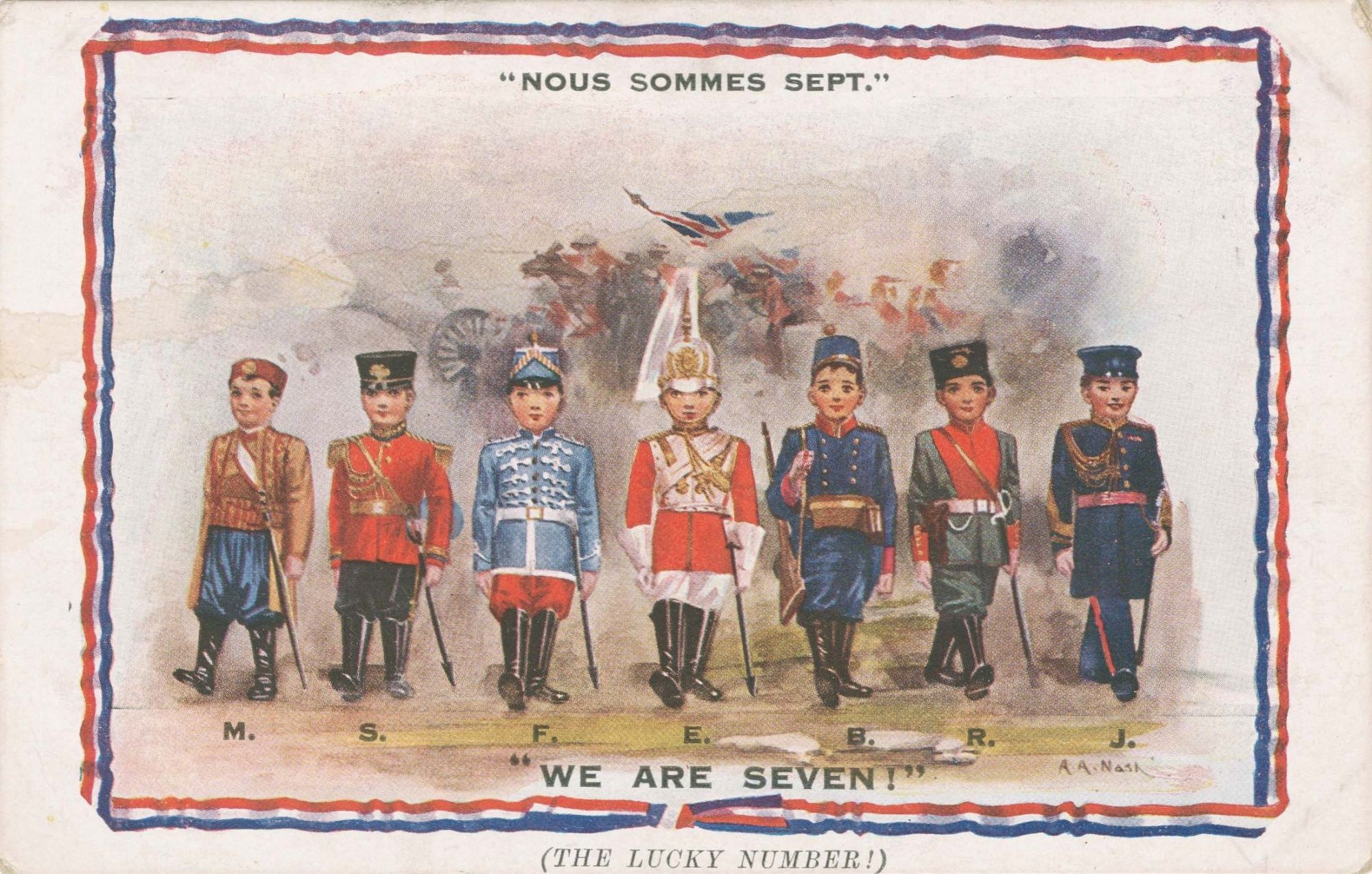 Nous sommes sept. We are seven ! (5 Num 37/75/56)