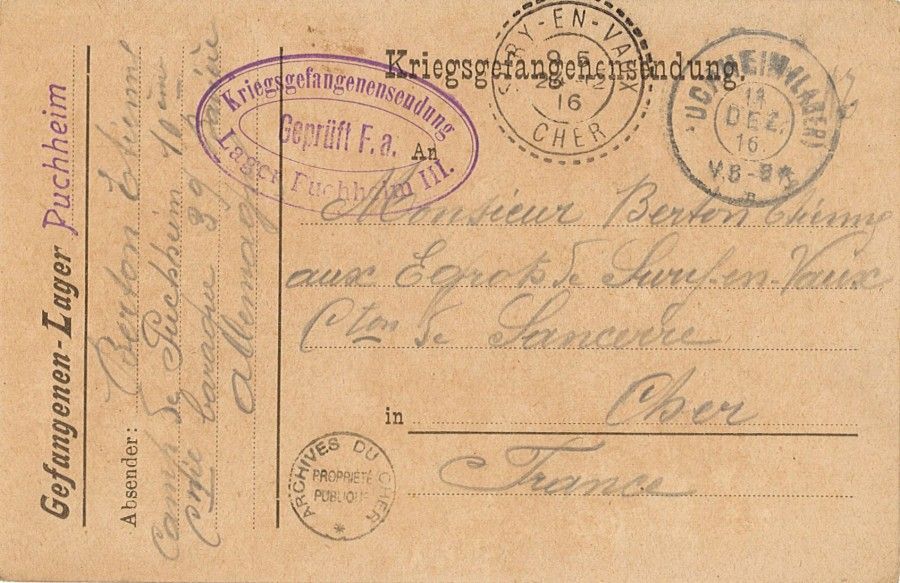 11. Étienne Berton de Sury-en-Vaux : prisonnier à Lechfeld et Puchheim