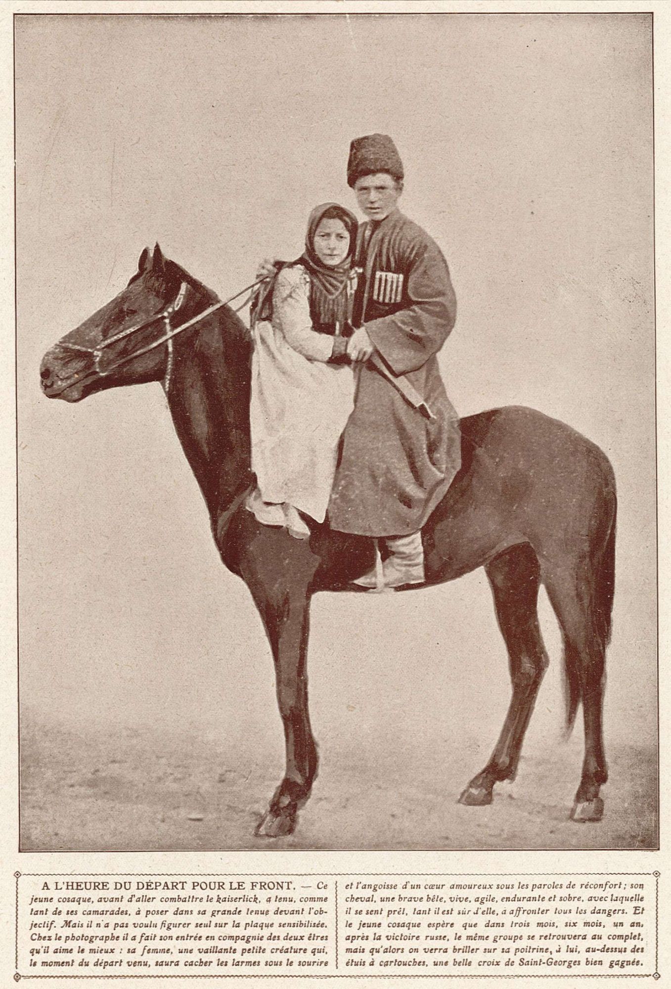 A l'heure du départ pour le front