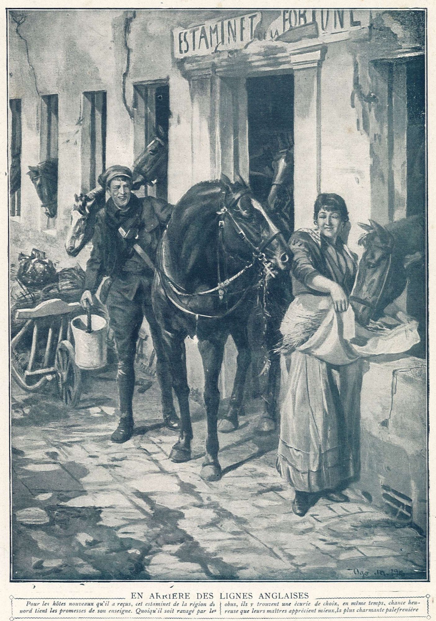 En arrière des lignes anglaises