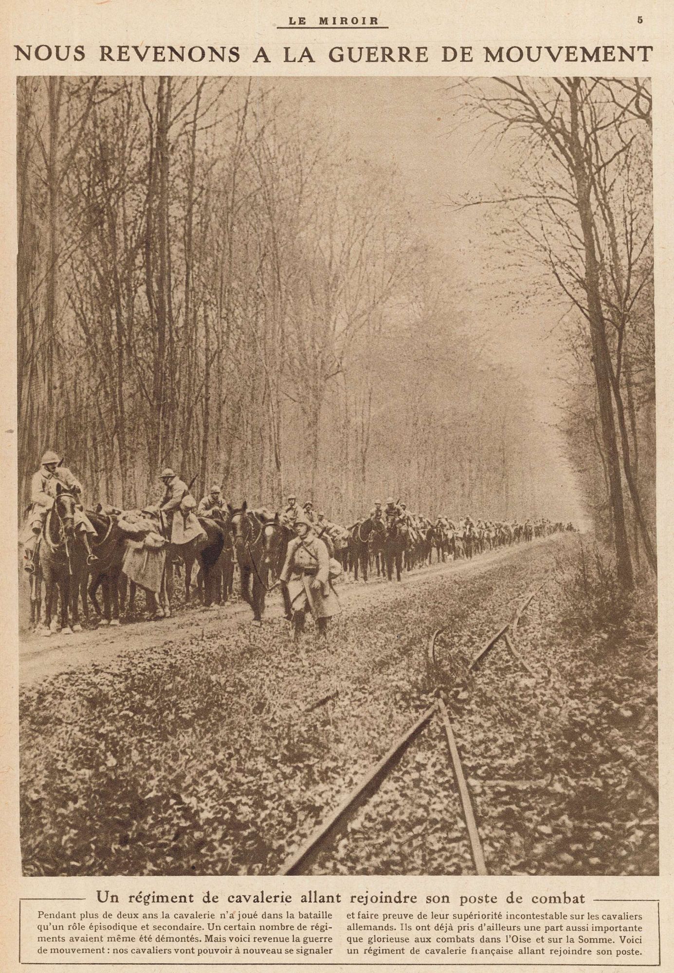 Nous revenons à la guerre de mouvement