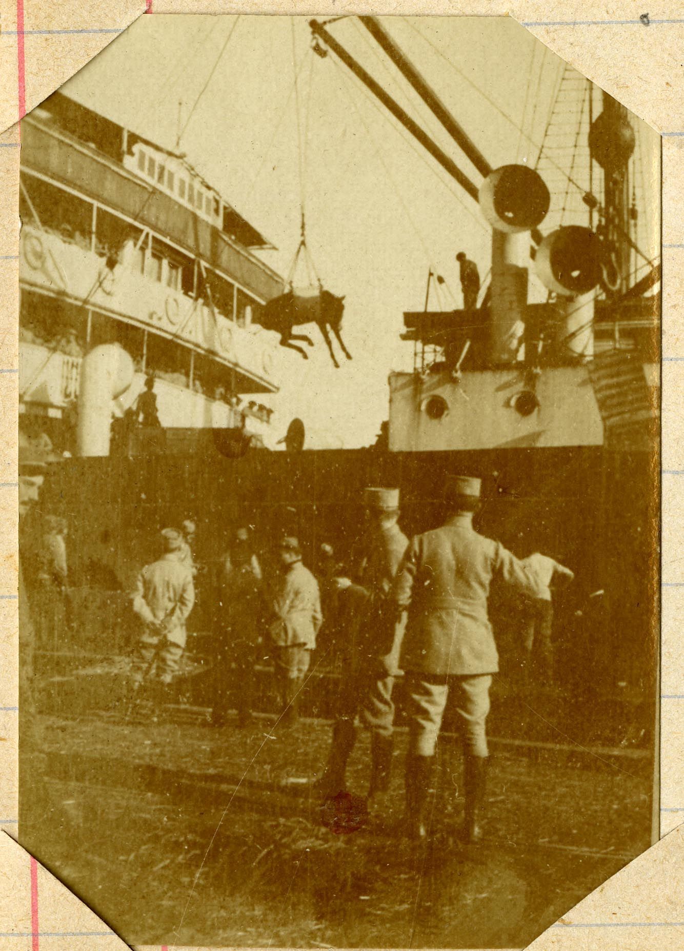 Débarquement d'un cheval à Salonique (J 2752_0024)