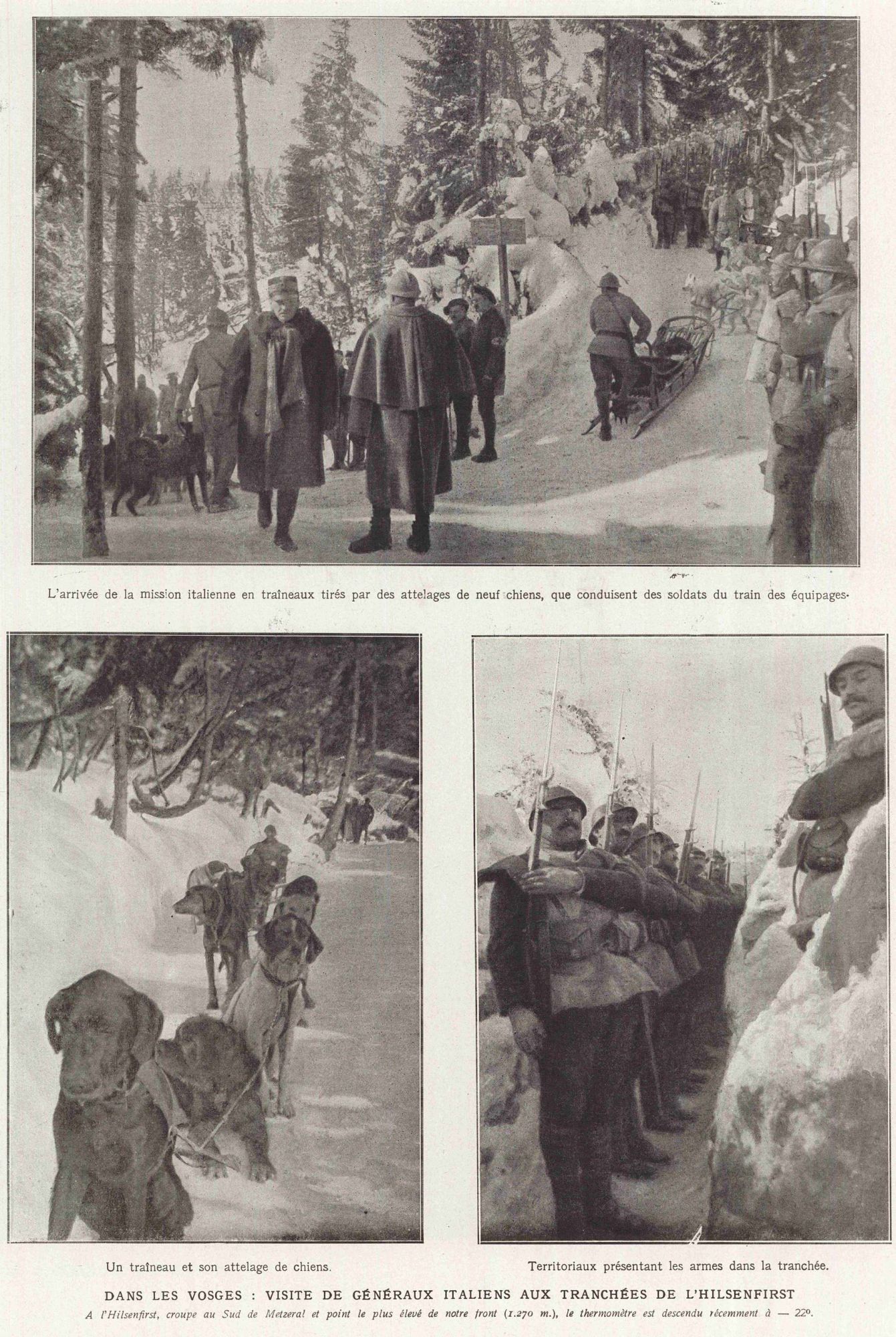 Les généraux arrivent en traîneau