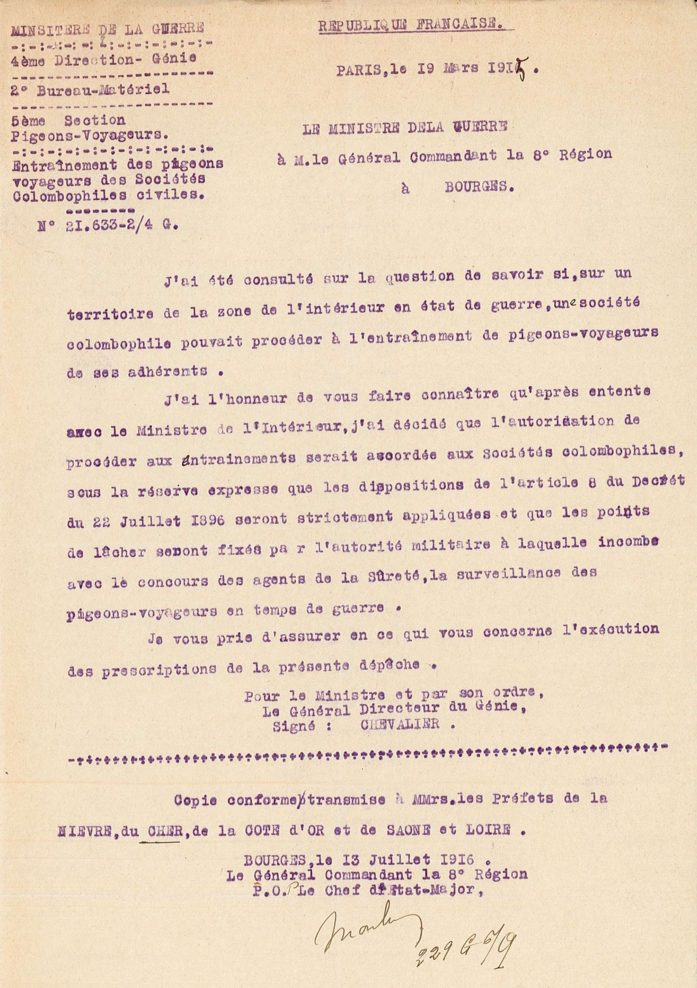 L'entraînement des pigeons (R 1649)