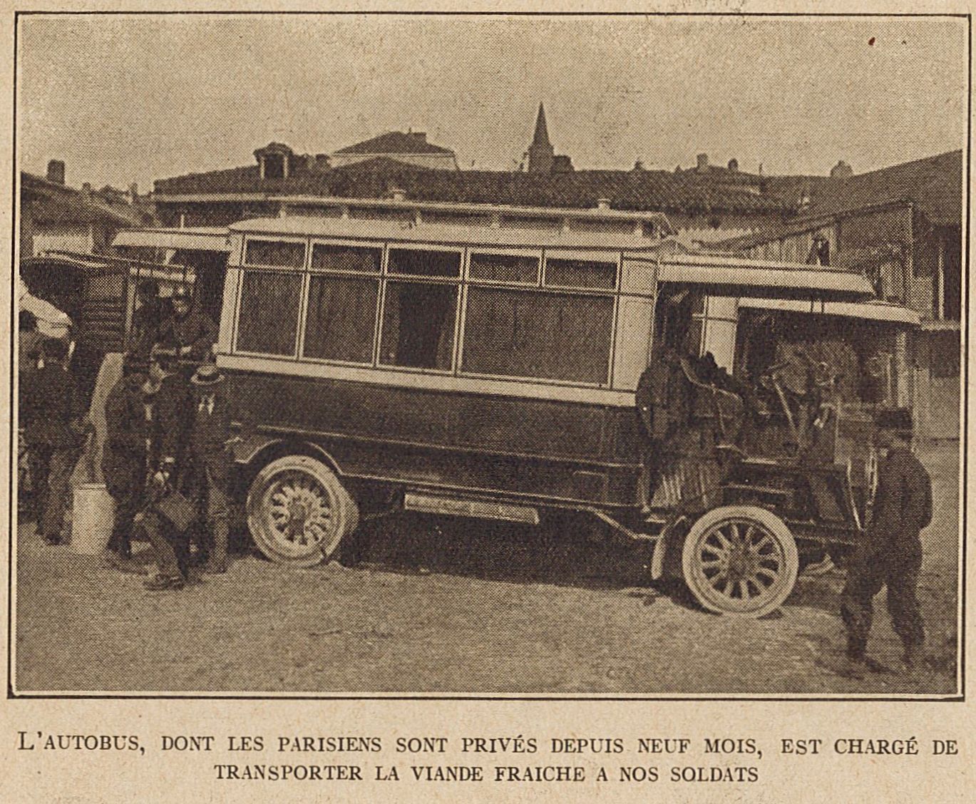 L'autobus parisien transporte de la viande