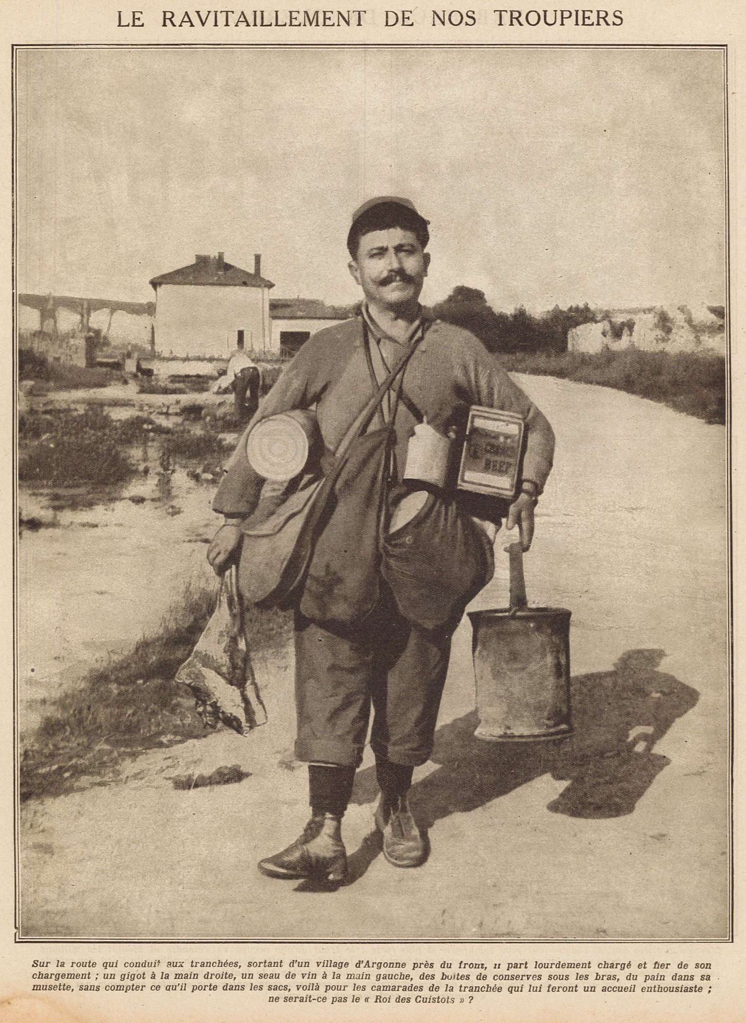 Le ravitaillement de nos troupiers