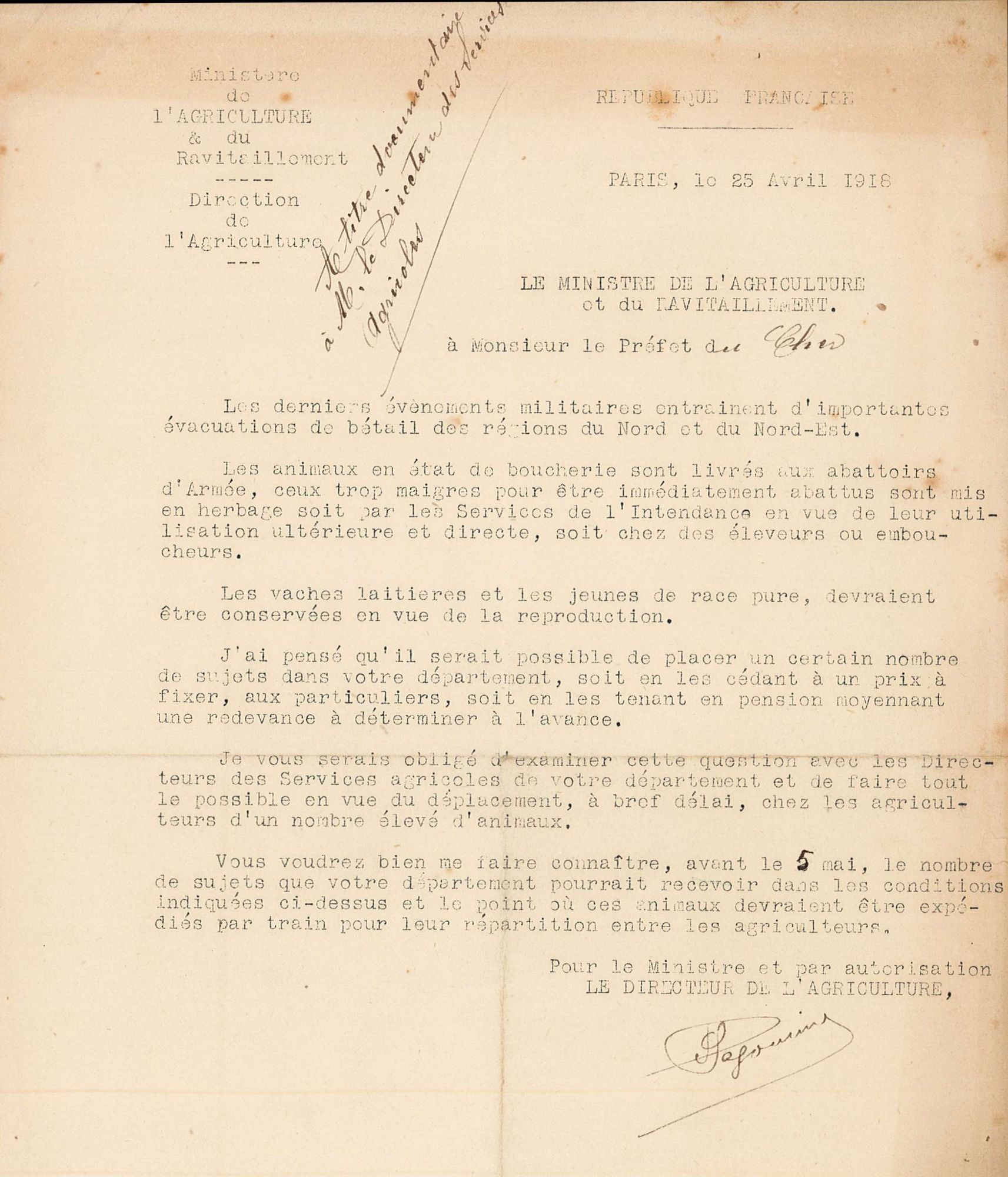 Évacuations de bétail