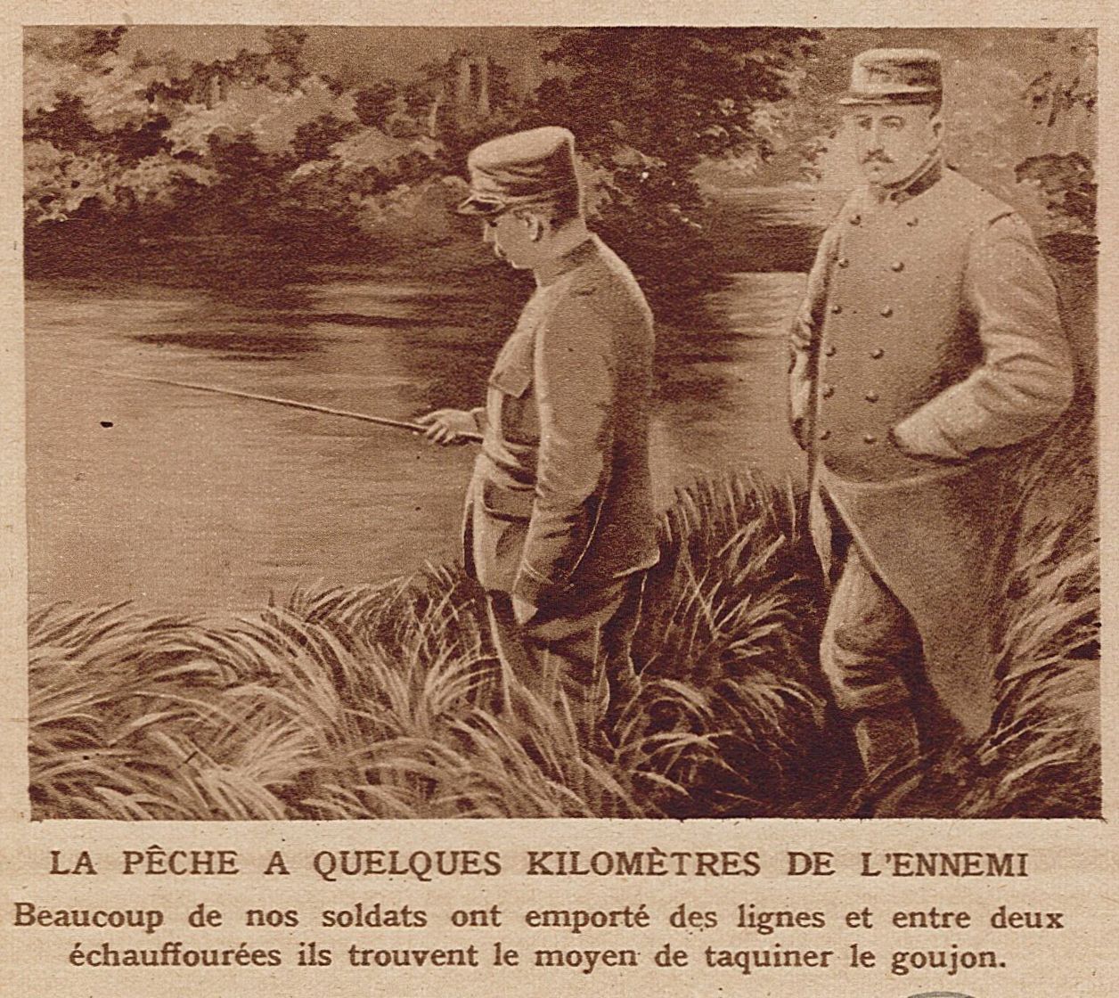 La pêche à quelques kilomètres de l'ennemi