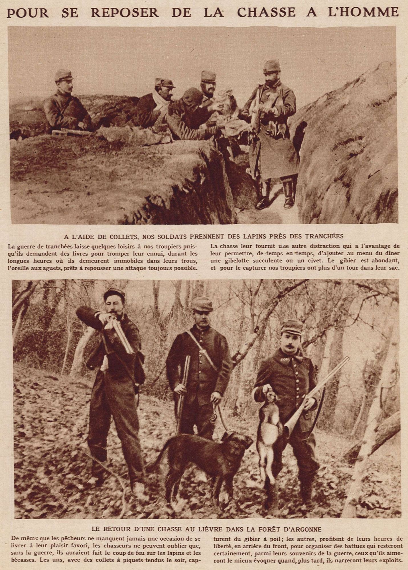 Pour se reposer de la chasse à l'homme