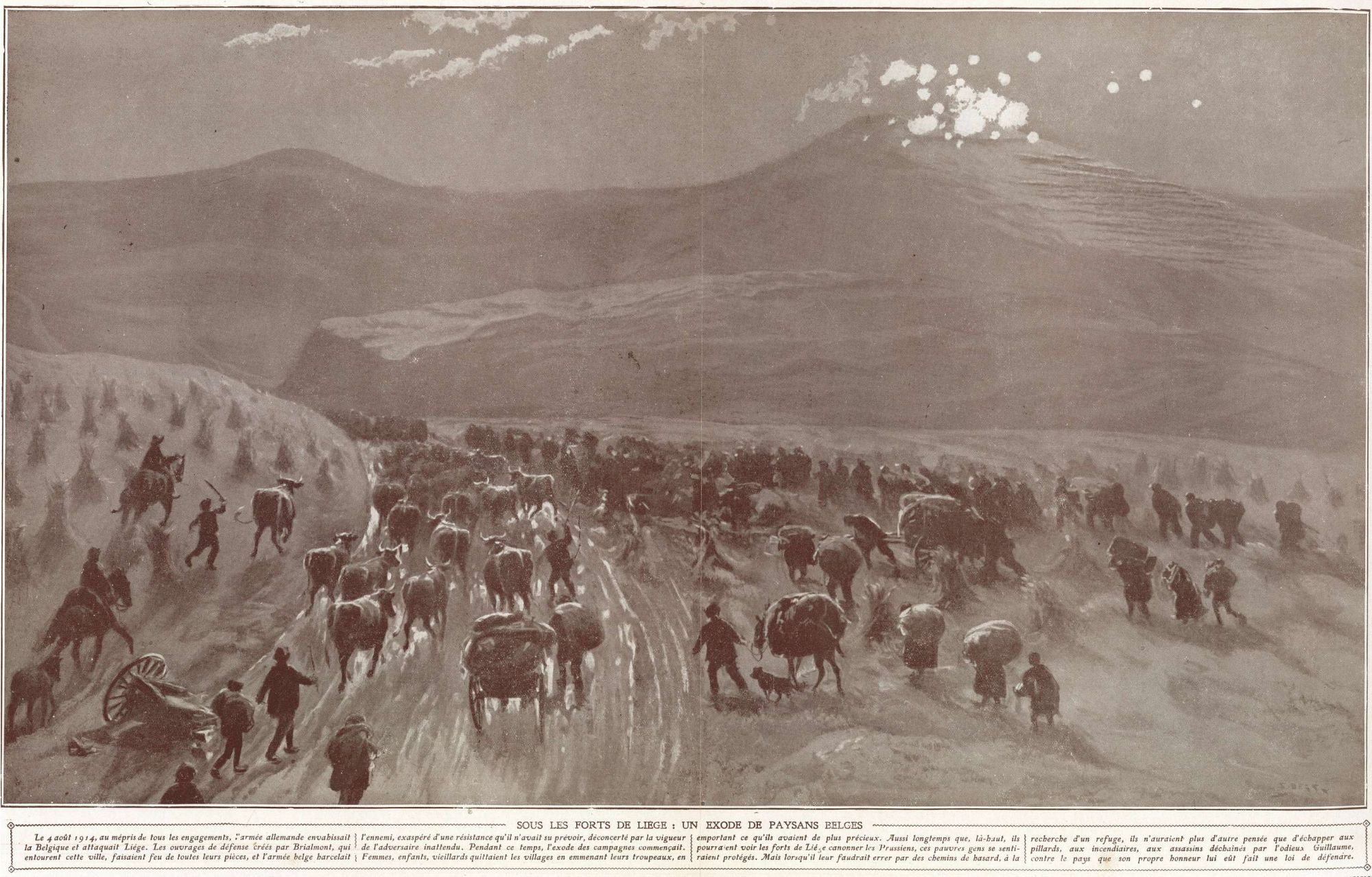 Sous les forts de Liège, un exode de paysans belges