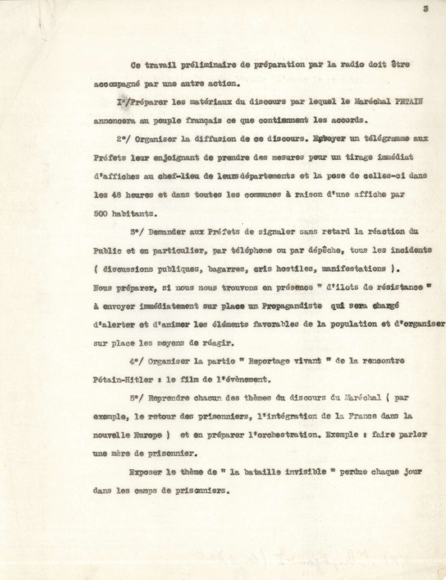 Plan de communication, troisième partie (3 W 326)