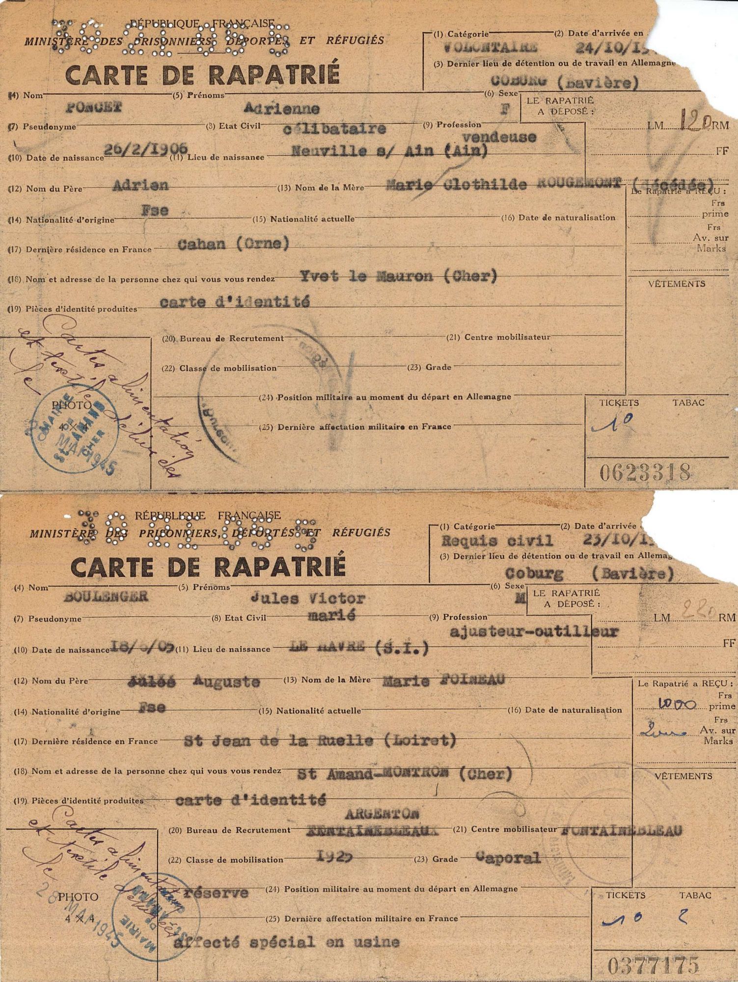 Fausse déclaration (3 W 235)