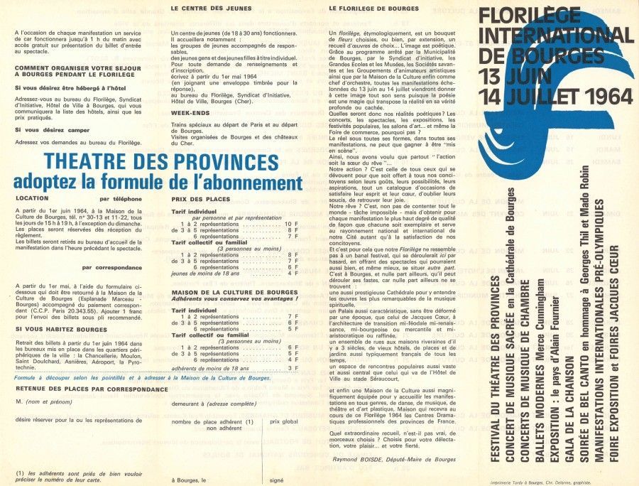 Inauguration de la maison de la Culture de Bourges