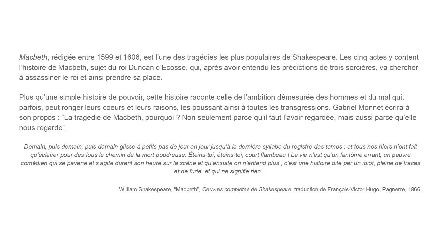 Gabriel Monnet et Macbeth (1969)